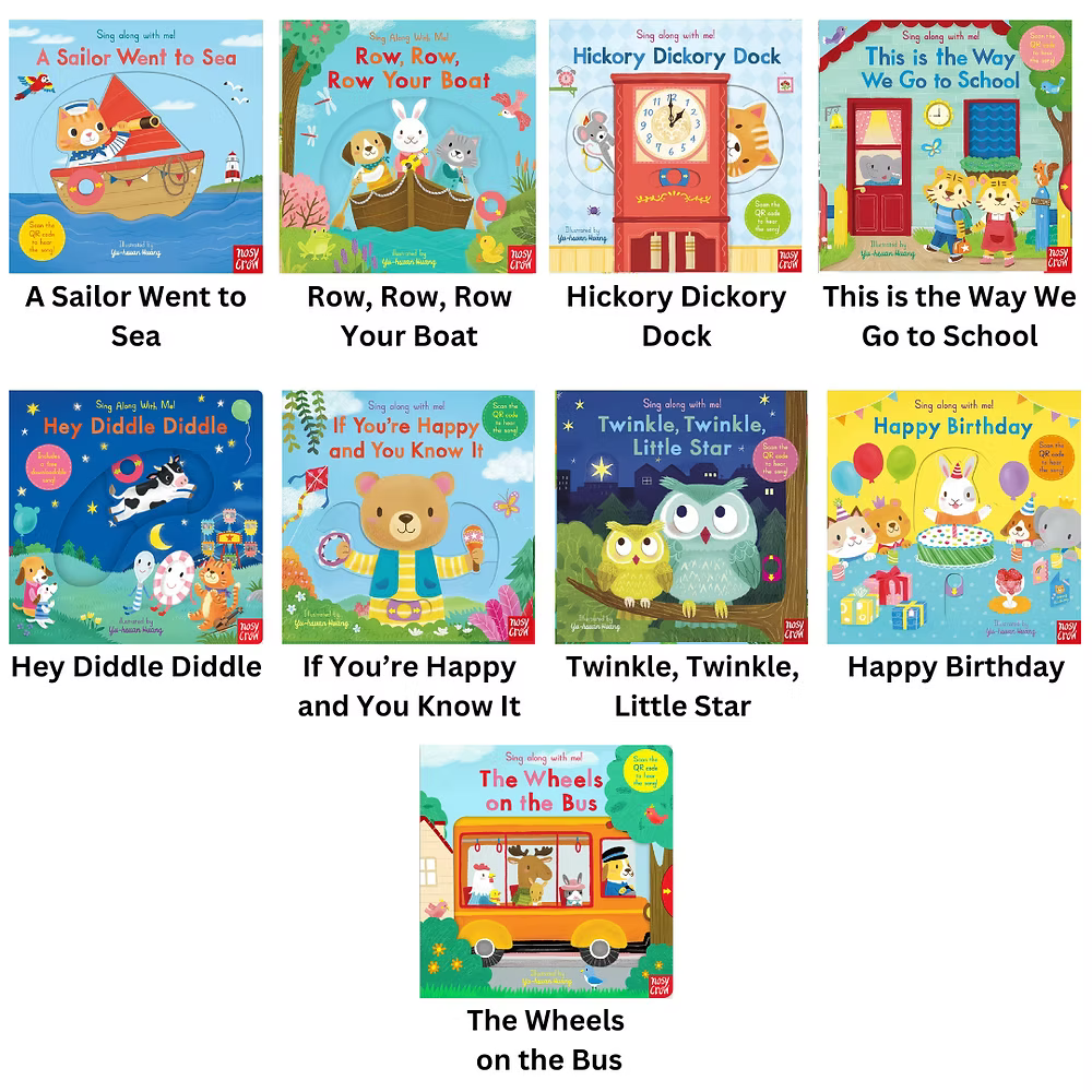 Sing Along Nursery Rhymes Activity Books push slide (Boardbook)
