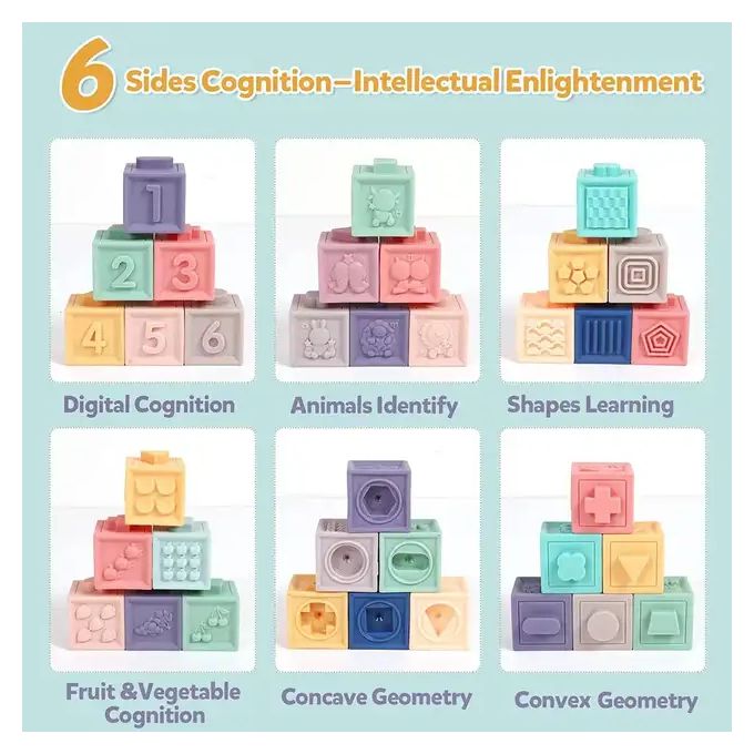 23 Pieces Silicone Blocks Set