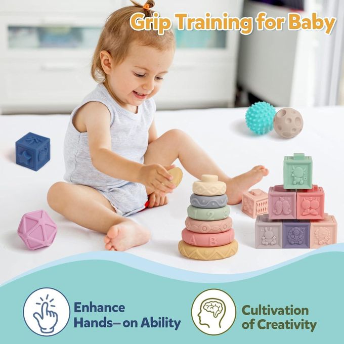 23 Pieces Silicone Blocks Set