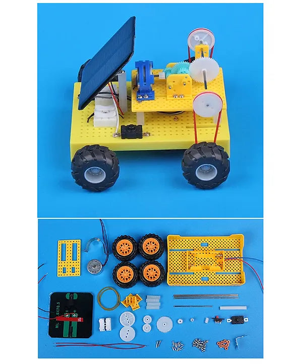 Solar-Powered DIY Car Kit – Lunar Rover STEM Toy