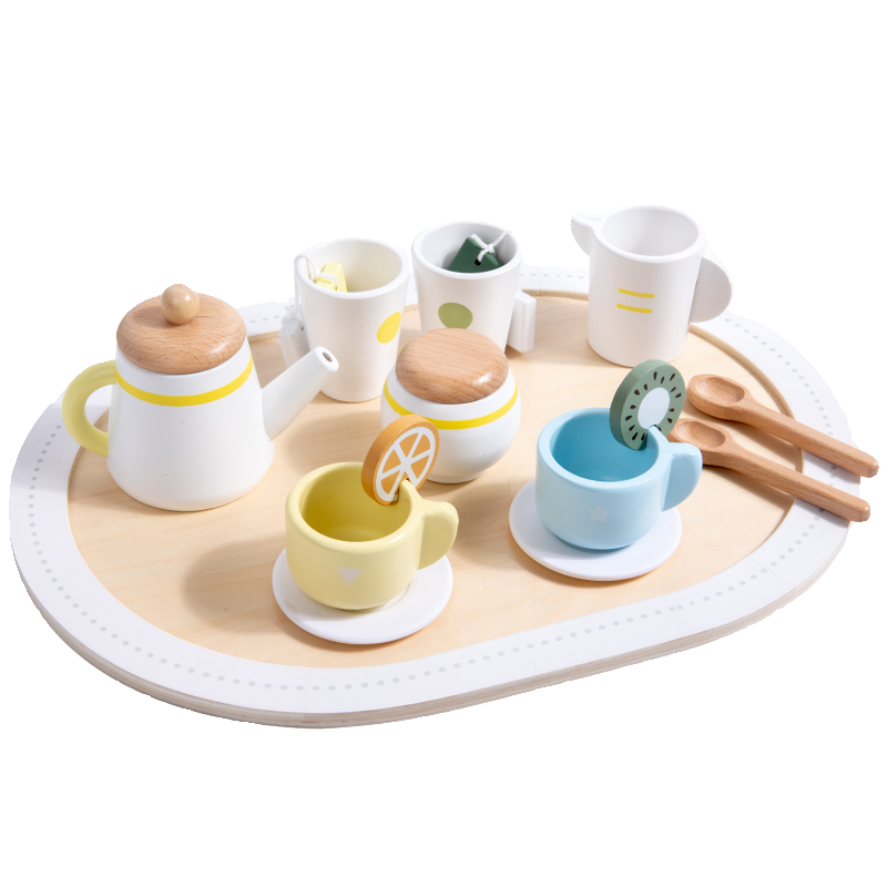 Wooden Tea Set – Pretend Play Cafe & Teatime Set