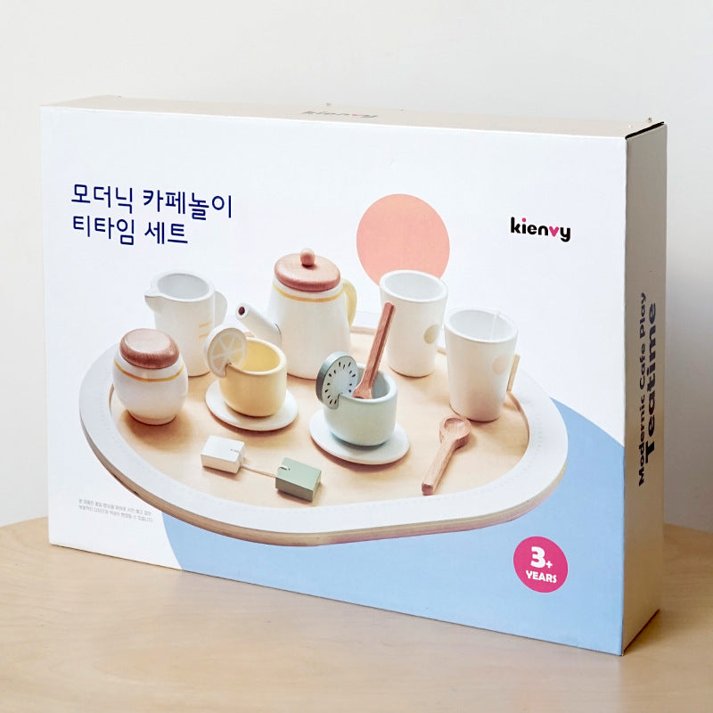 Wooden Tea Set – Pretend Play Cafe & Teatime Set