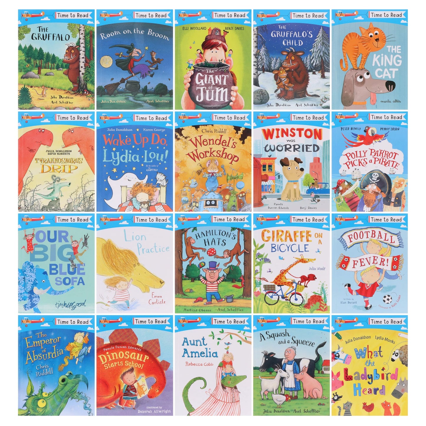 Time To Read Collection 20 Books Set By Julia Donaldson & Lydia Monks - Ages 3+ - Paperback