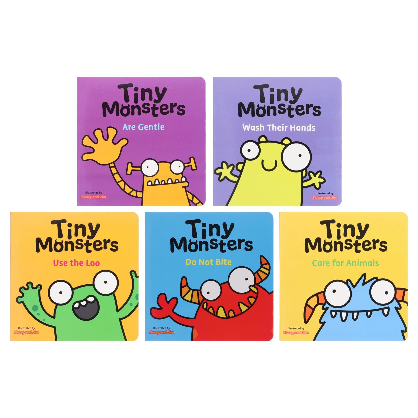 Big Emotions Tiny Monsters Manners & Behaviours Illustrated 5 Books Collection Set - Ages 3-5 - Board Book