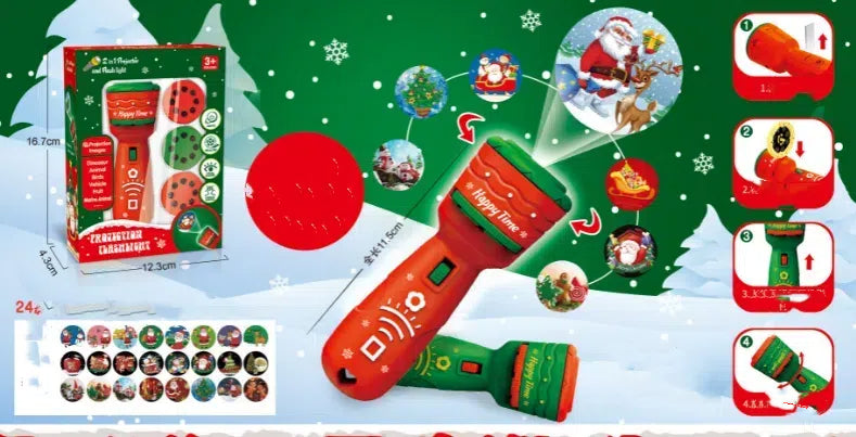 Christmas Projection Flashlight Toy torch