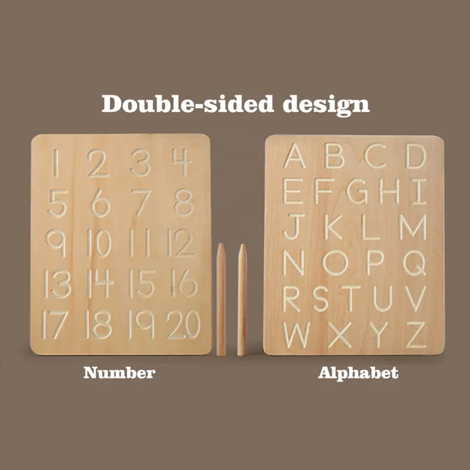 Alphabet & Number Wooden Tracing Board