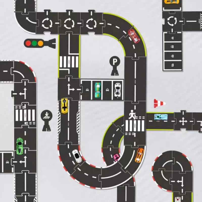 Mideer Urban Rail Transit Board – 38 Piece Road Track Set