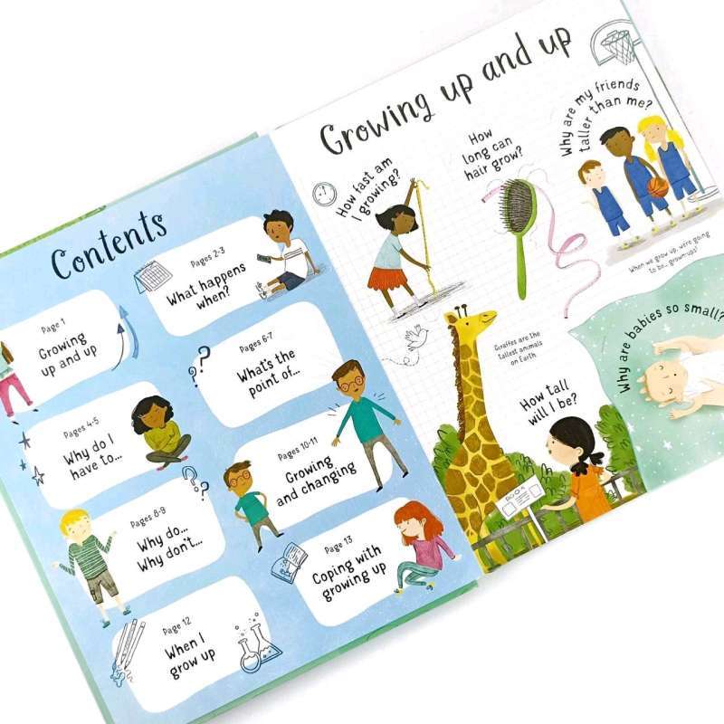 Usborne Question and Answers About Growing Up lift the flap pages (boardbook)