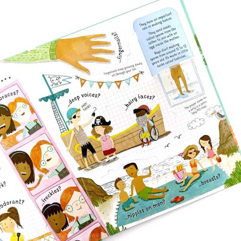 Usborne Question and Answers About Growing Up lift the flap pages (boardbook)