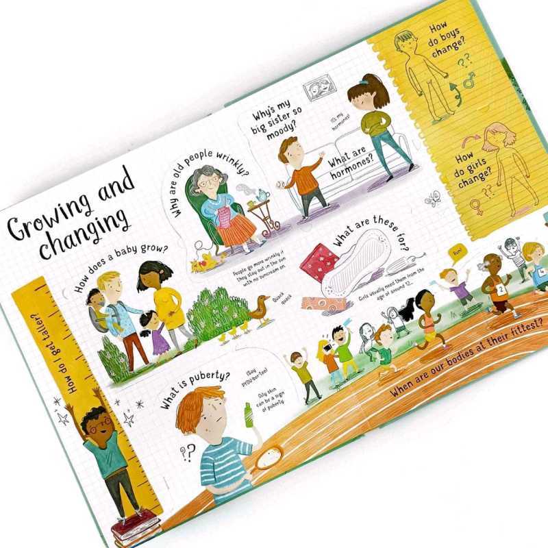 Usborne Question and Answers About Growing Up lift the flap pages (boardbook)