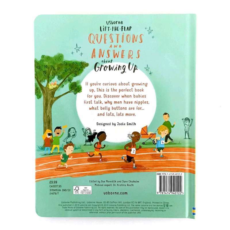 Usborne Question and Answers About Growing Up lift the flap pages (boardbook)