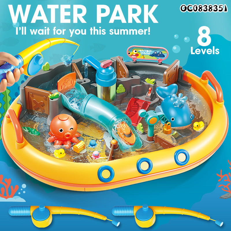 Water Park Toy – Fishing Set with 2 Rods & Spray Features