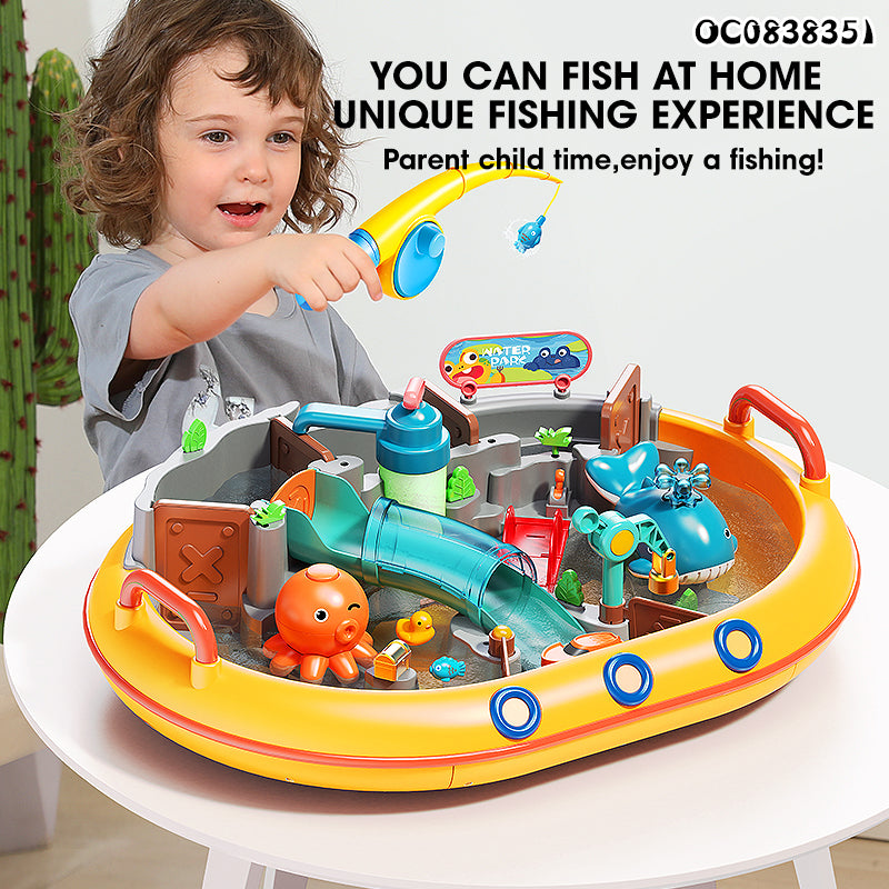 Water Park Toy – Fishing Set with 2 Rods & Spray Features