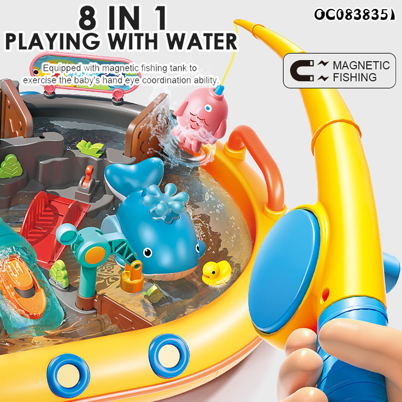 Water Park Toy – Fishing Set with 2 Rods & Spray Features