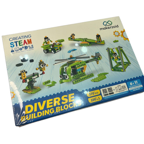 Makerzoid STEAM Building Blocks - 370 Pieces | Kids Library Kenya