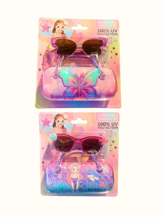 Kids Sunglasses Set With Hard Case – Uv Protection (Various Themes)