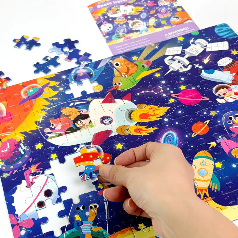Puzzle in a Tin – Educational Sturdy Jigsaw Puzzle for Kids (90, 130 & 210 Pieces)