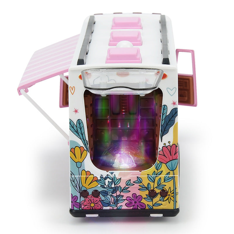 RC Dream Garden Dining Bus – Pink Holiday Food Truck Playset