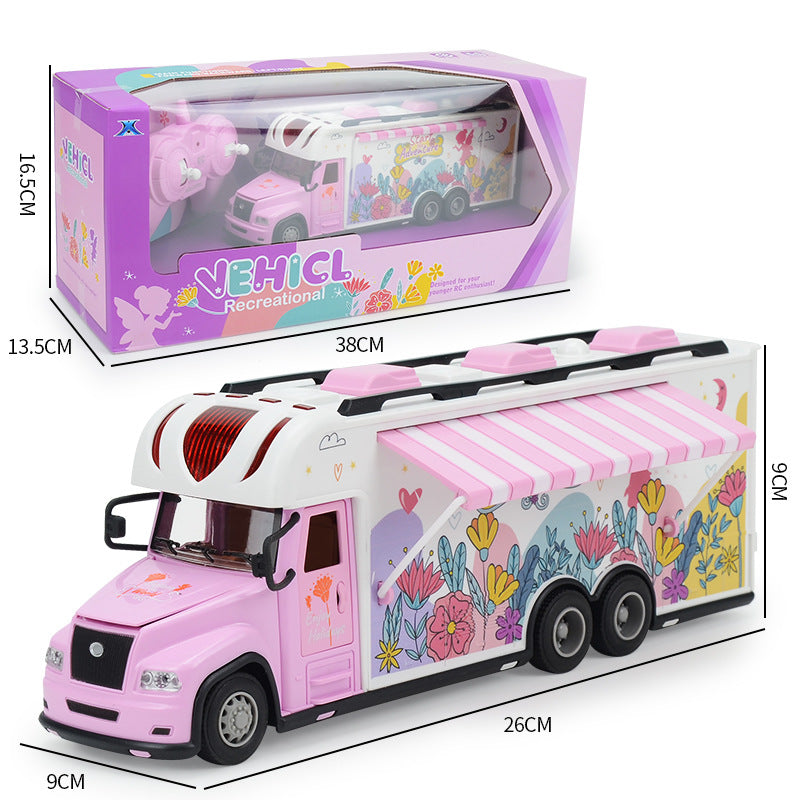 RC Dream Garden Dining Bus – Pink Holiday Food Truck Playset
