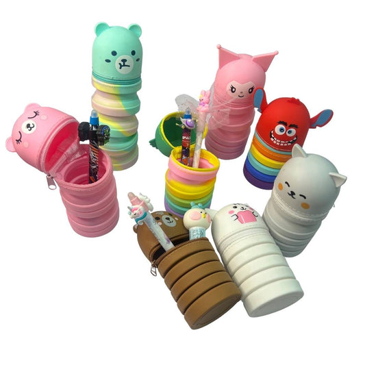 Collapsible Silicone Pencil Pouch