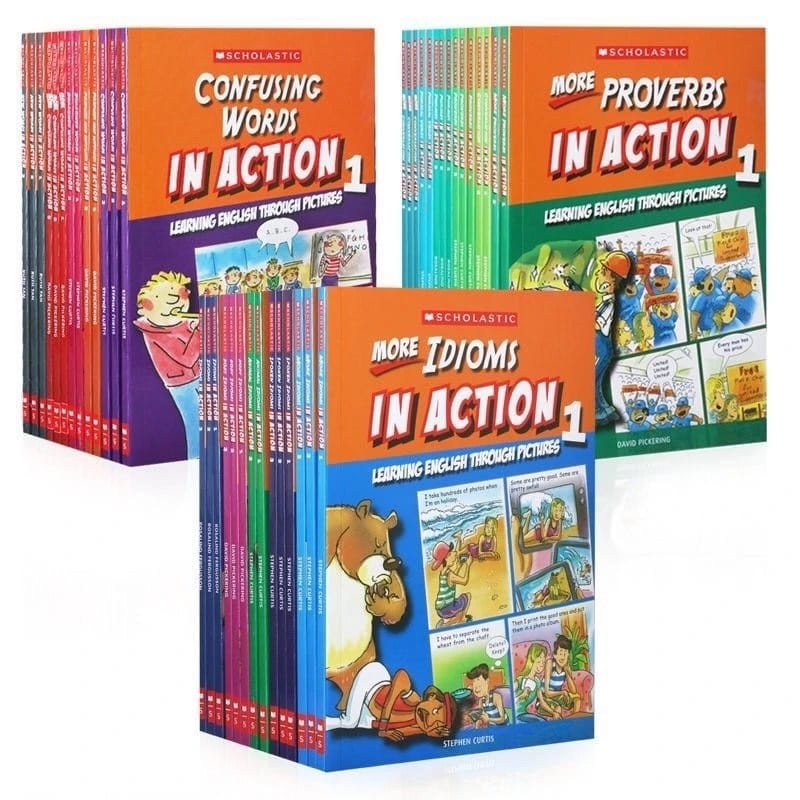 Scholastic In Action English Learning Collection | Comics for Learning English | Proverbs, Idioms, Phrasal Verbs, Conversation, Phrases & More