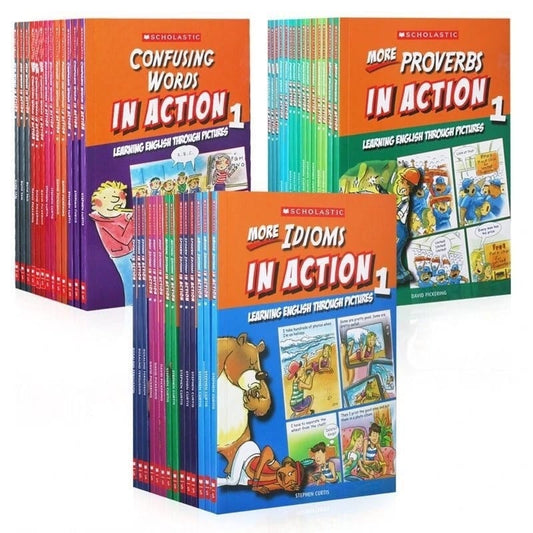 Scholastic In Action English Learning Collection | Comics for Learning English | Proverbs, Idioms, Phrasal Verbs, Conversation, Phrases & More