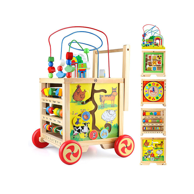 Multi Functional Wooden Baby Walker Montessori and educational