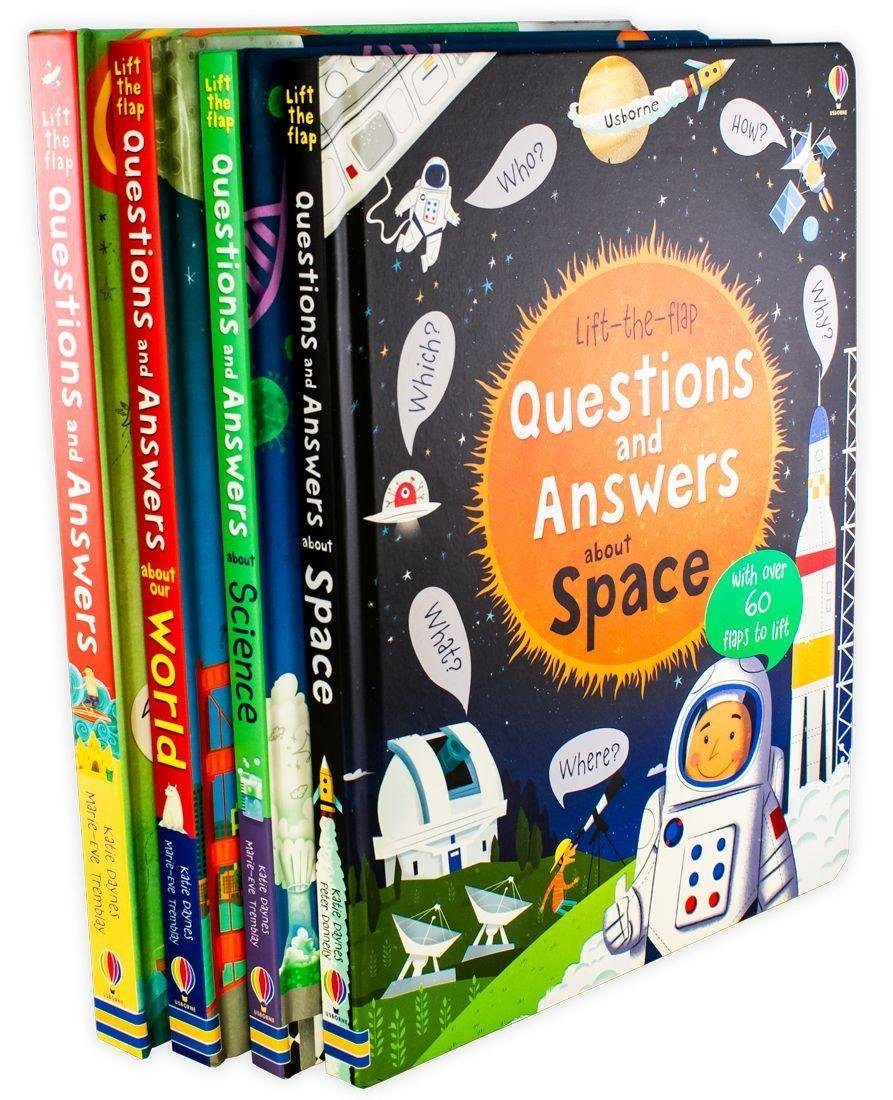 Usborne Lift-the-Flap Questions & Answers Book Collection for Kids