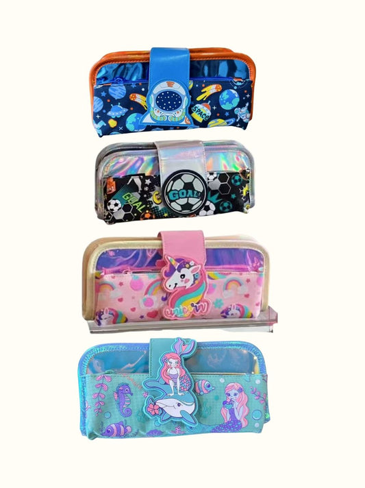 Double Layer Pencil Case – Space, Football, Unicorn & Mermaid Themes