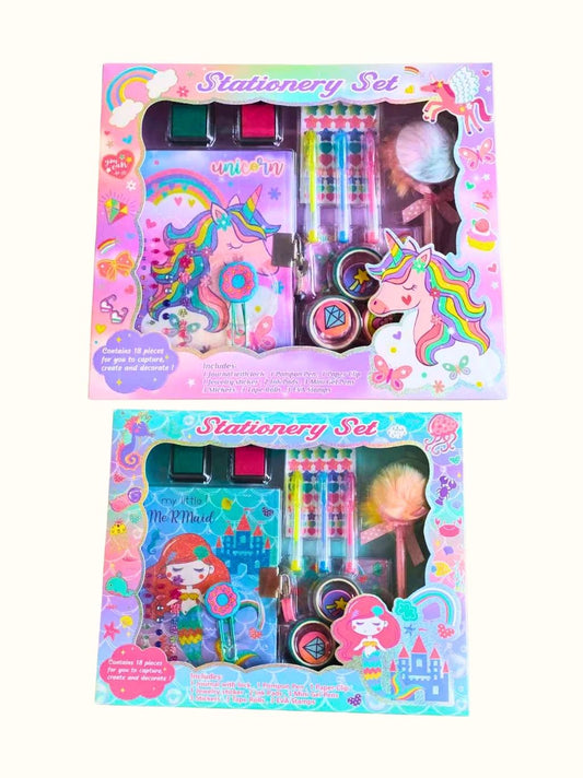 18-Piece Kids Stationery Gift Set – Cute Themed Journaling Kit