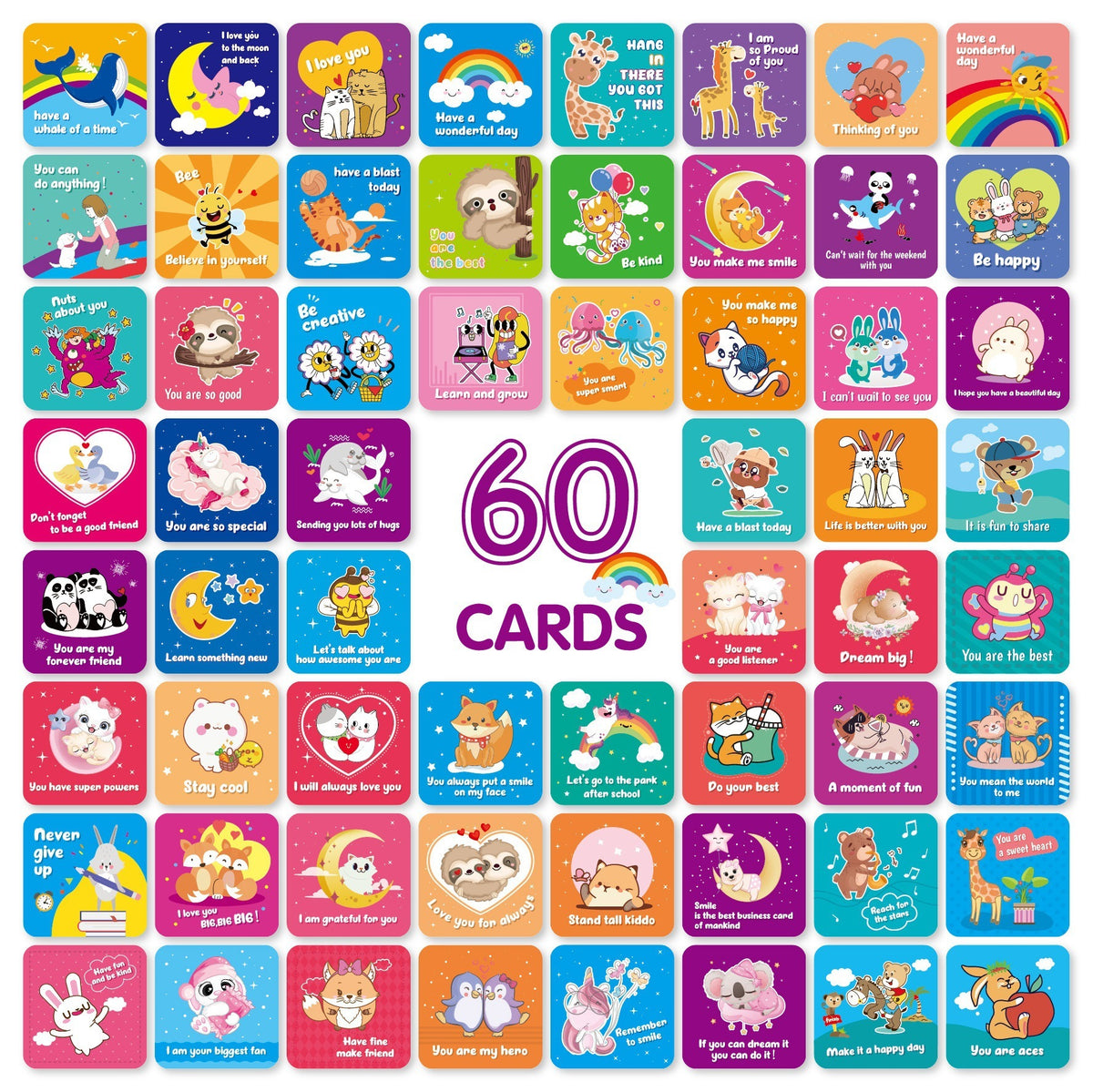 Lunchbox encouragement cards for school-age children