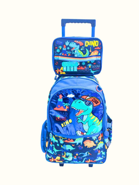 Trolley Backpack & Matching Lunch Bag Set – Spacious, Durable & Kid-Friendly