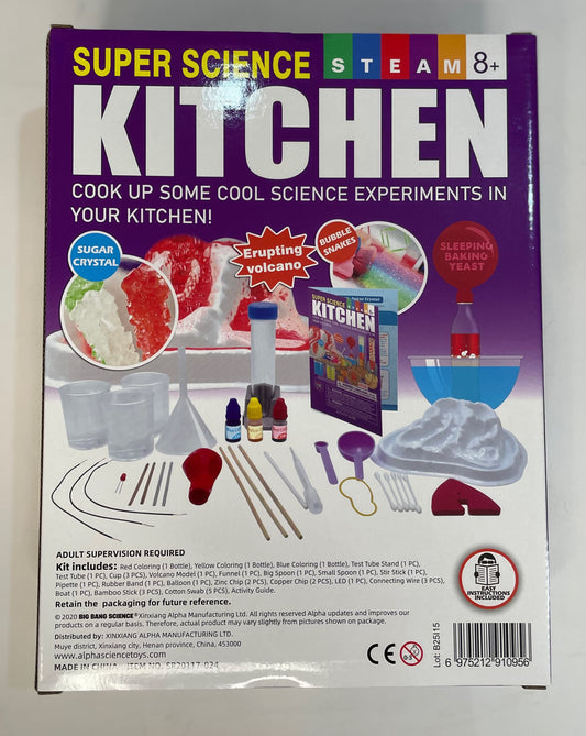 Super Science Kitchen STEAM Kit | Kitchen Science Experiment Set | 10 Hands-On STEM Activities for Kids 8+