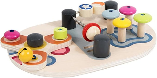 Wooden Sensory Activity Board | Montessori Fine Motor & Hand-Eye Coordination Toy