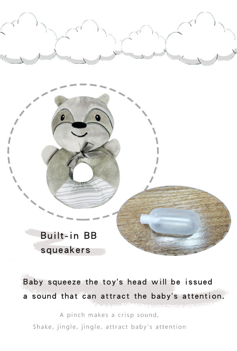 Soft Plush Baby Rattle Ring Toy