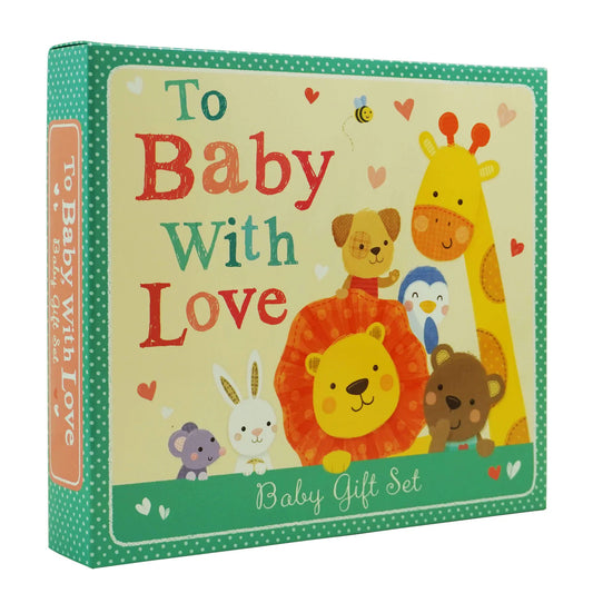 To Baby With Love Baby Gift Set 4 Books Set With 17 Milestone Cards