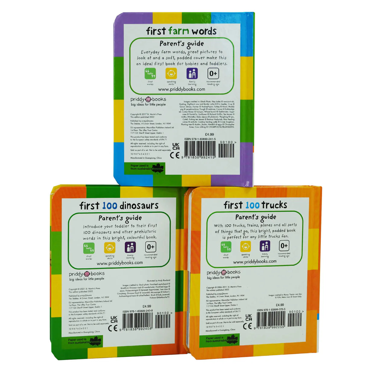First 100 Series Box Set Children Collection  By Roger Priddy- Boardbooks