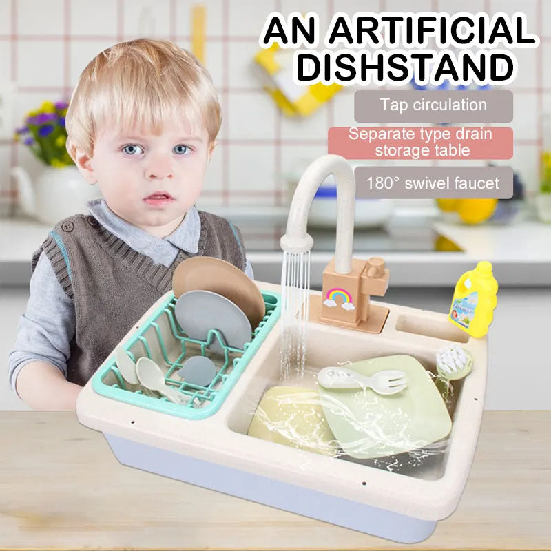 Kids Electric Kitchen Sink Toy