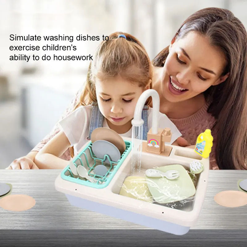 Kids Electric Kitchen Sink Toy