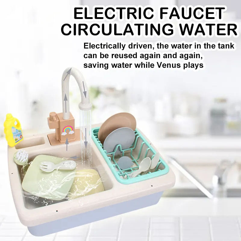 Kids Electric Kitchen Sink Toy