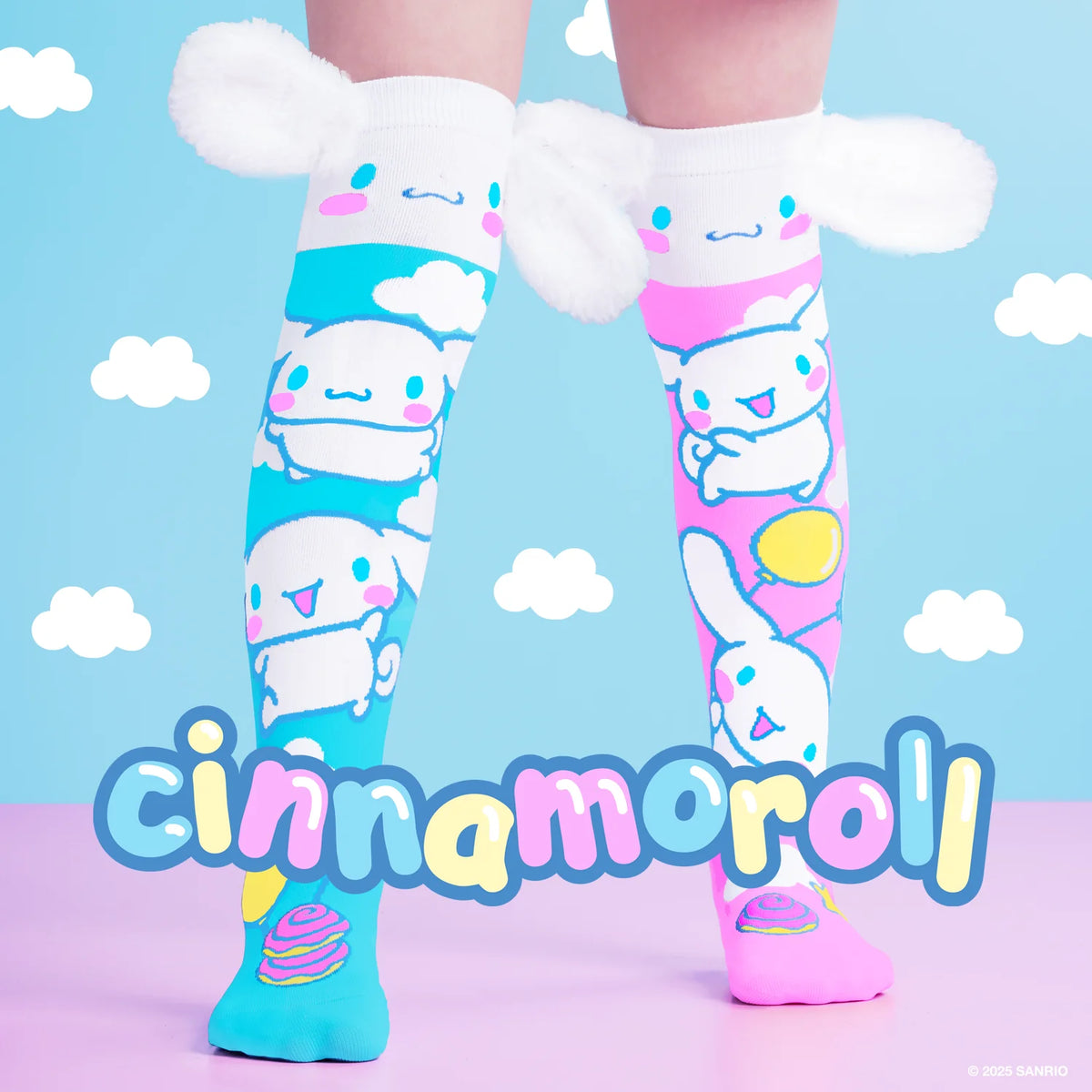Cinnamoroll Knee-High Socks with Plush Ears | Sanrio