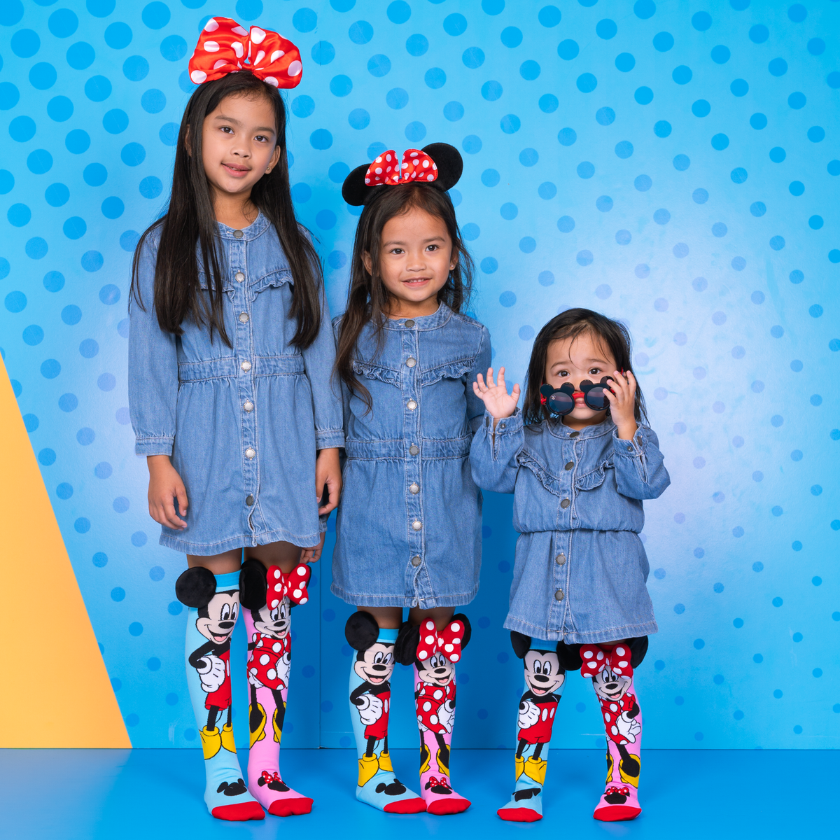 Mickey & Minnie Knee-High Character Socks with 3D Ears
