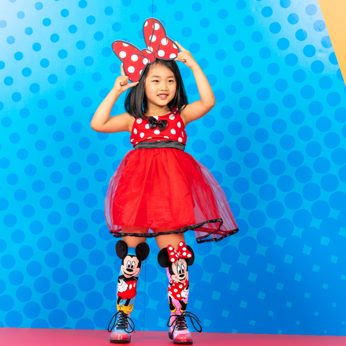 Mickey & Minnie Knee-High Character Socks with 3D Ears