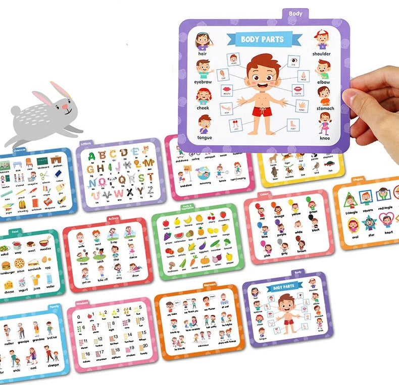 Let’s Go To School Learning Flash Cards Set – 220 Educational Cards in 13 Themes for Kids
