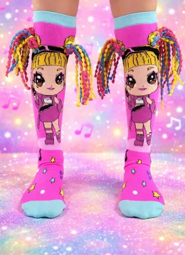 Braided-Detail Knee-High Socks for Kids