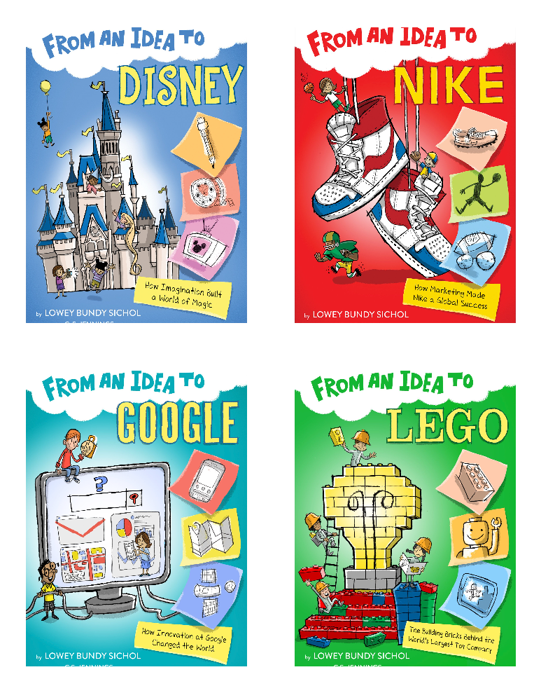 From an Idea To Books | Nike, Disney, LEGO & Google | Individual Titles or 4-Book Set