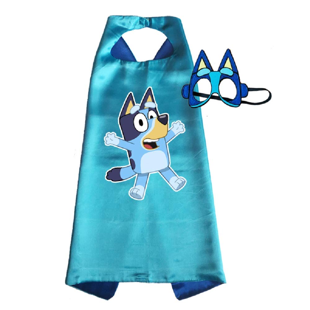 Bluey & Bingo Cape and Mask Set – Dress-Up for Kids