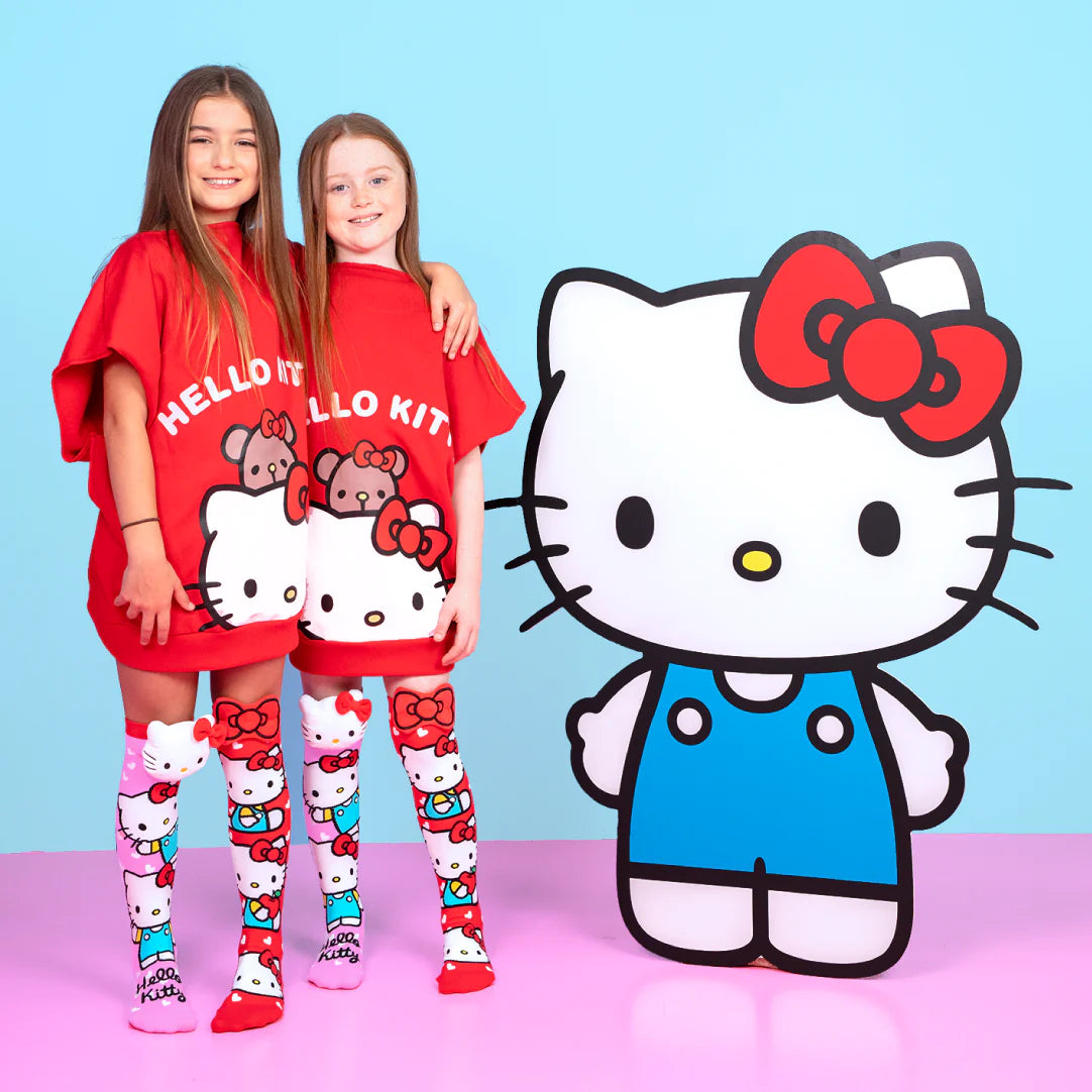 Hello Kitty Knee-High Socks with Plush Bow & Character Detail