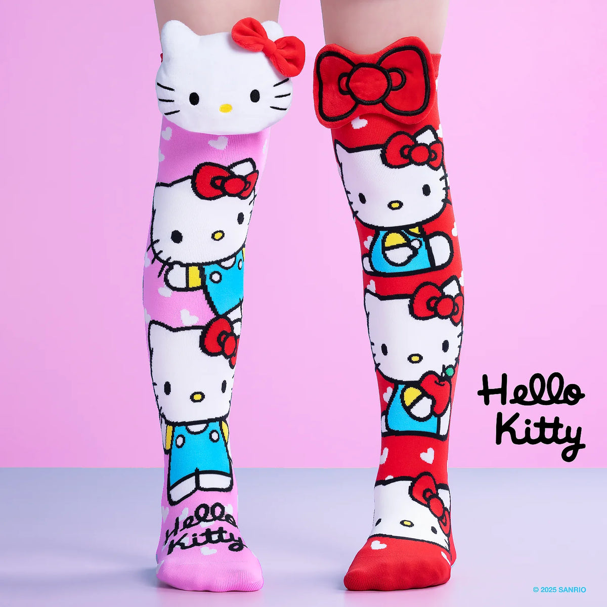 Hello Kitty Knee-High Socks with Plush Bow & Character Detail