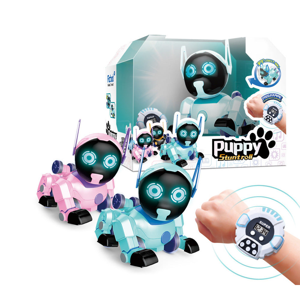 Puppy Stuntroll Smart Robot Dog – Gesture Control & Music Lights